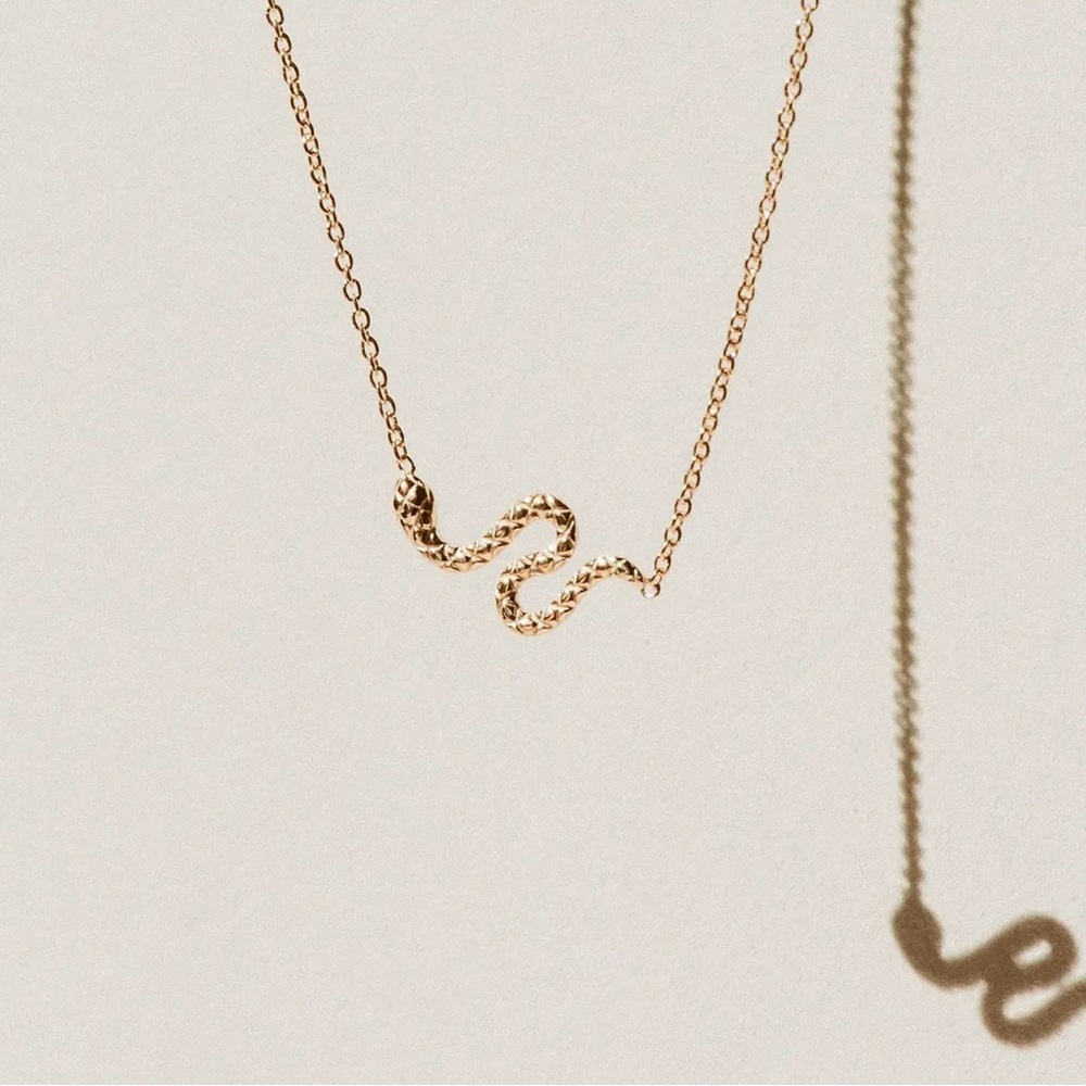 bluboho Gold Serpent Necklace